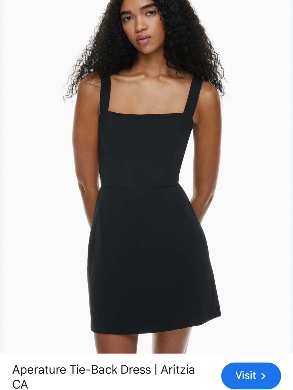 Aritzia Aperature Tie-Back Dress